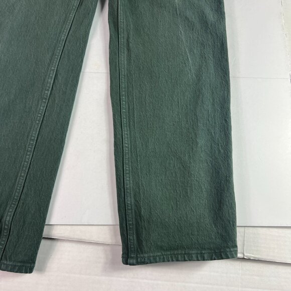 Abercrombie Fitch Jeans Womens 29x30* 90s Straight High Rise Green Denim Tag 28R - Picture 5 of 16